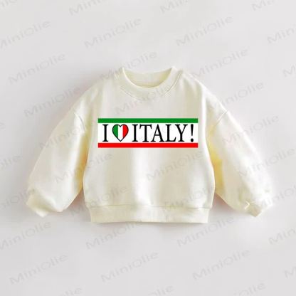 I LOVE ITALY! Baby Kleinkind Sweatshirt - Creme - 3-5J - image 1