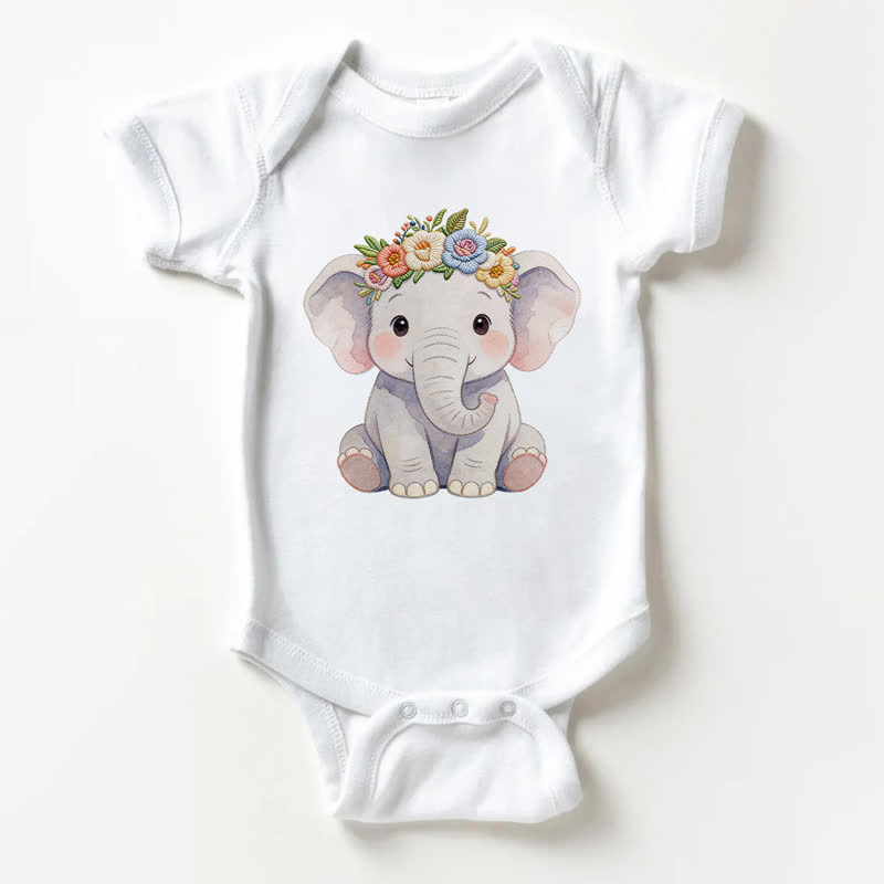 Weißer Baby Elefanten Bodysuit - Weiß - 18-24M - image 1