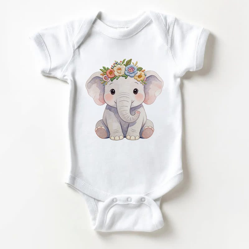 Weißer Baby Elefanten Bodysuit - Weiß - 18-24M - image 1