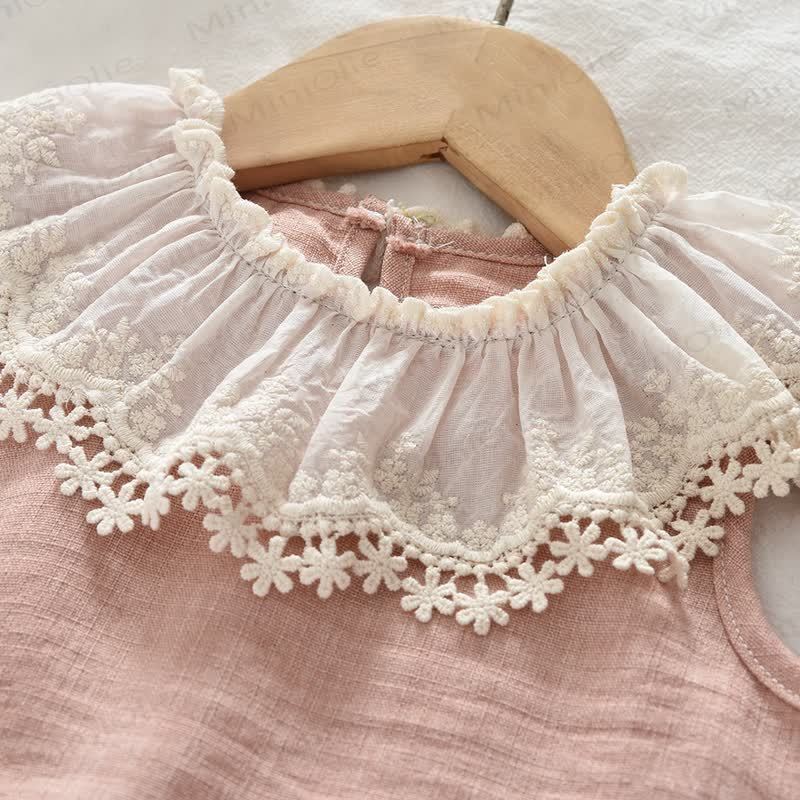 Zweiteiliges Set für Kleinkind-Mädchen: Rosa Lace -Camisole und Hose - image 2