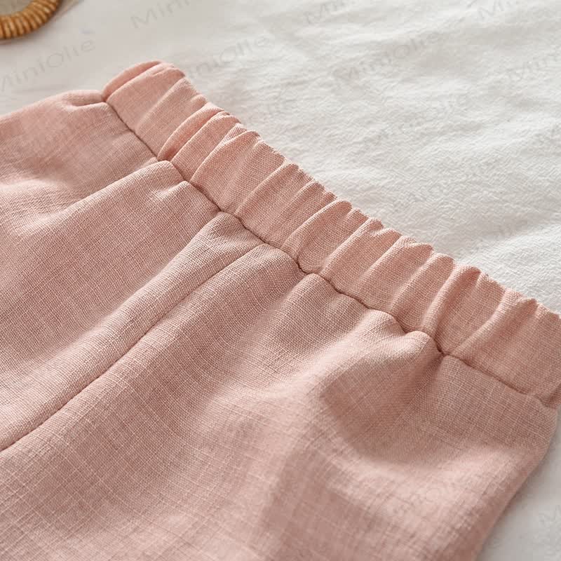 Zweiteiliges Set für Kleinkind-Mädchen: Rosa Lace -Camisole und Hose - image 3