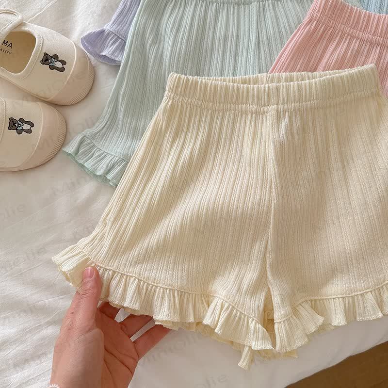 Zweiteiliges Set für Kleinkind-Mädchen : Weste und Shorts in Einfarbig - image 9