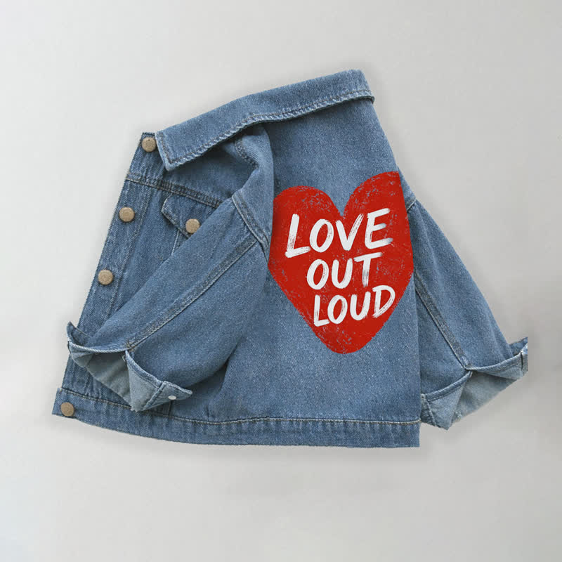 LOVE OUT LOUD Denim mit Herz für Kleinkind und Kinder-Mädchen - Blau - 10-11J - image 1