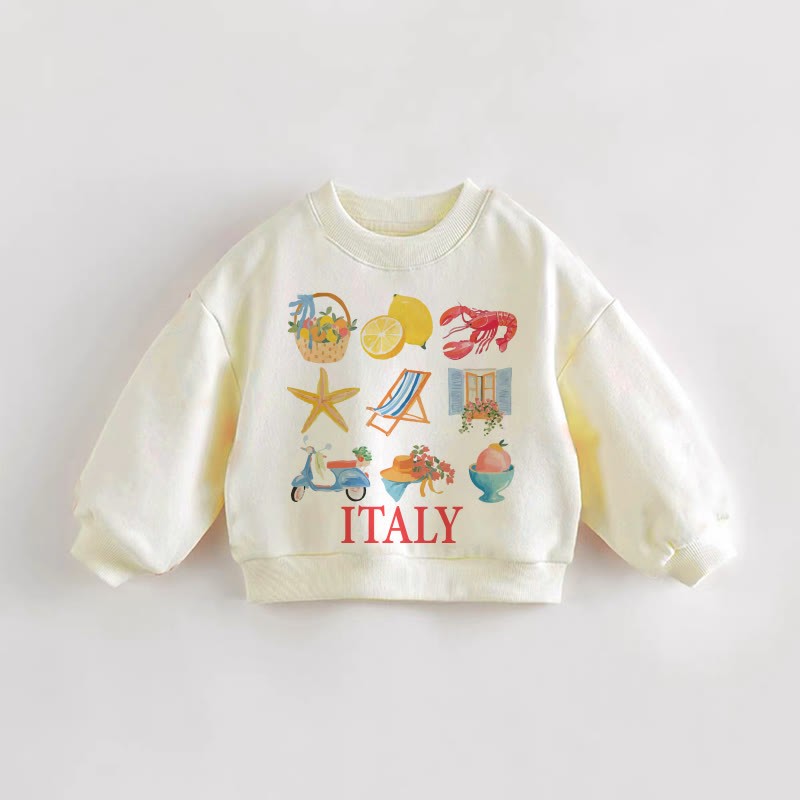Baby Kleinkind Sweatshirt aus ITALY - Creme - 3-5J - image 1
