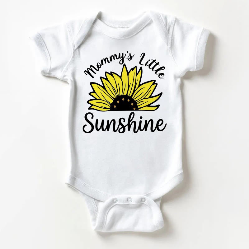 MOMMY'S LITTLE SUNSHINE Baby Bodysuit mit Sonnenblumenmuster, weiß - Weiß - 18-24M - image 1