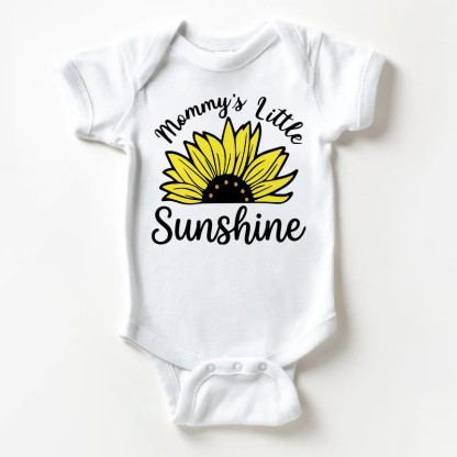 MOMMY'S LITTLE SUNSHINE Baby Bodysuit mit Sonnenblumenmuster, weiß - Weiß - 18-24M - image 1