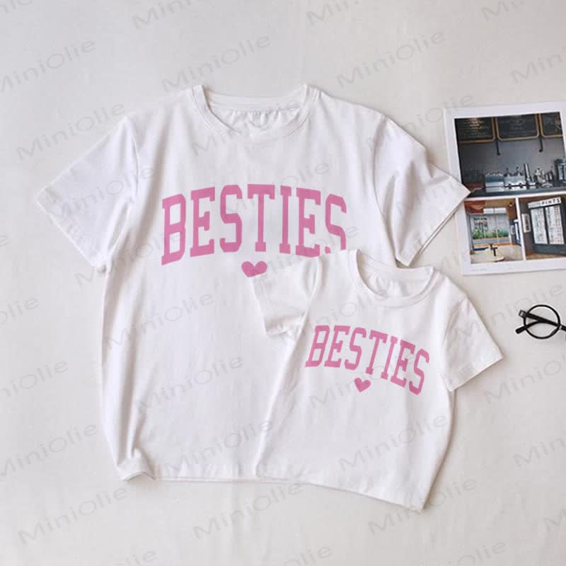 BESTIES Baby Weißes Familien Passende T-Shirt - Weiß - T-Shirt für Erwachsene: XL - image 1
