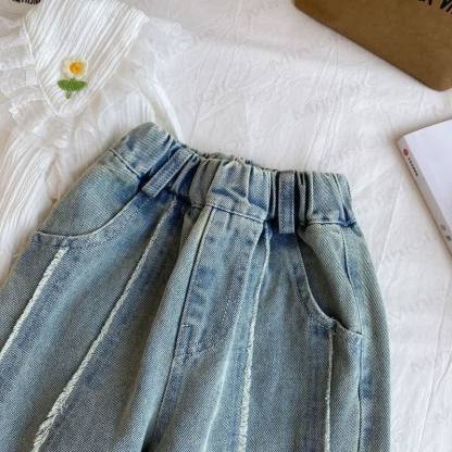 Kleinkind Mädchen Gerade Denim Hose - image 3