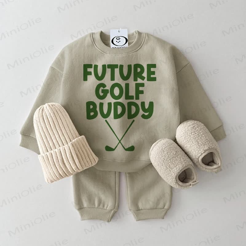 FUTURE GOLF BUDDY Baby Sweatshirt 2-teiliges Set Grau Grün - Grau Grün - 2-3J - image 1