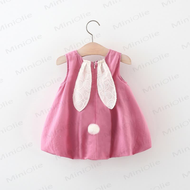 Rosa Kleid mit Hasenohren für Baby - Rosa - 3-4J - image 1