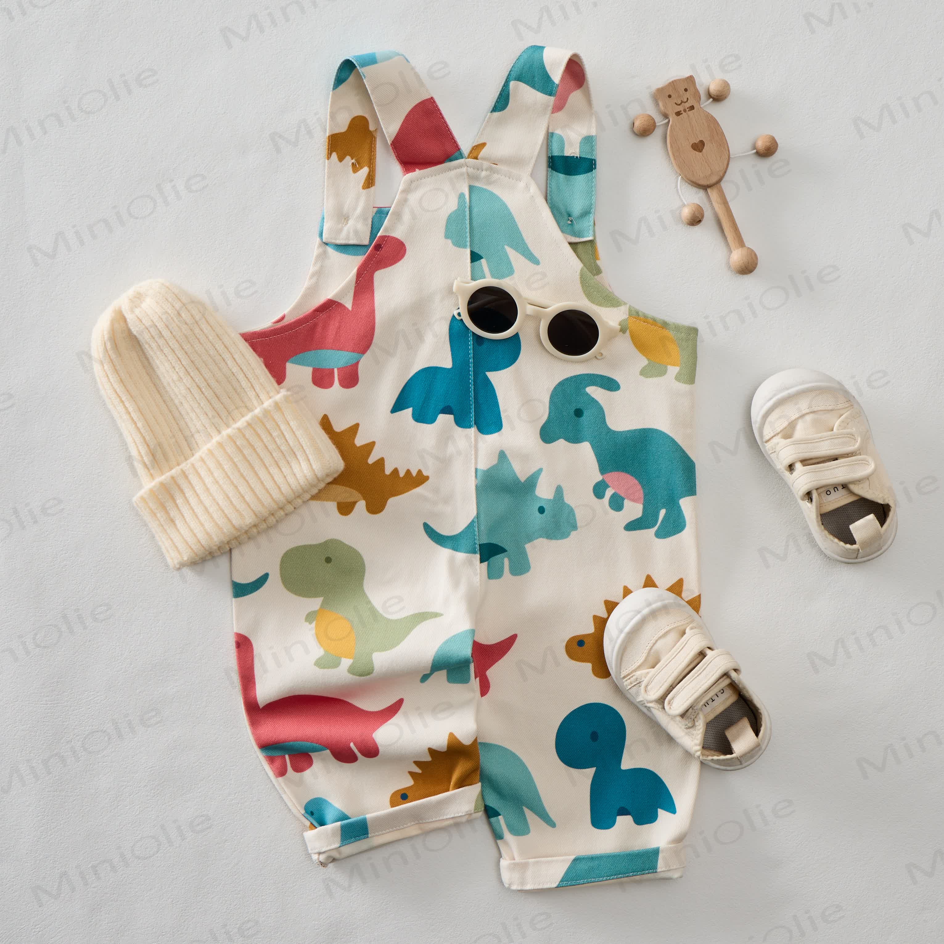 Overalls mit Dinosaurier - Streifen für Baby und Kleinkind - image 8