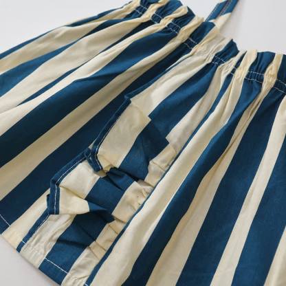 Zweiteiliges Freizeit Set für Kleinkind , Blau weiß gestreift - image 2