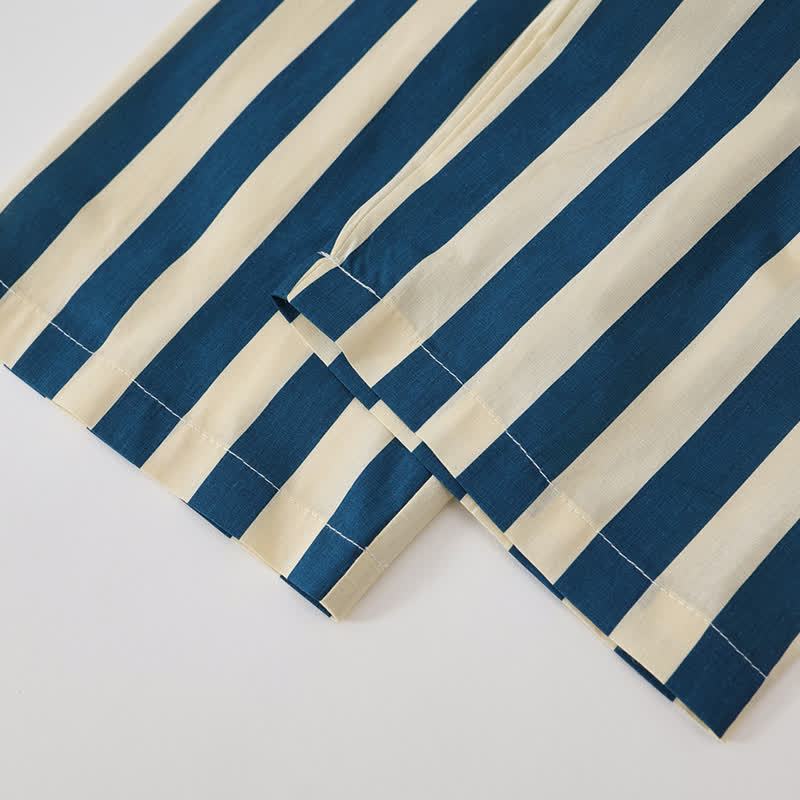 Zweiteiliges Freizeit Set für Kleinkind , Blau weiß gestreift - image 5