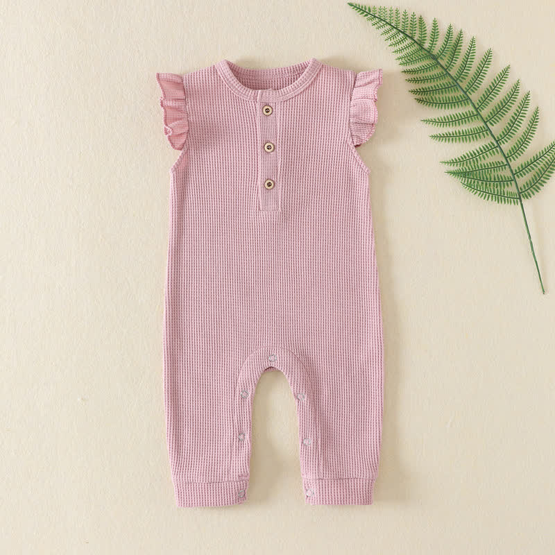 Baby Einfarbig mit Gerippt und Strampler - Rosa - 12M - image 3