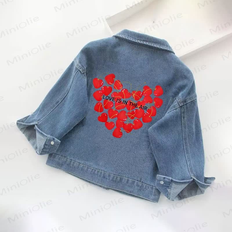 LOVE IS IN THE AIR – Denim mit Herz - Print für Kleinkind - Blau - 10-11J - image 1