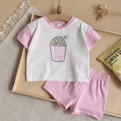 Baby Mädchen Set mit Rosa Popcorn-Print - Rosa - 2-3J - image 1