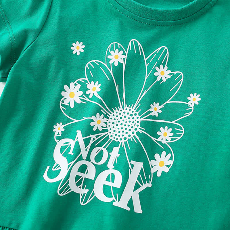 NOT SEEK Kleinkind - T-Stück mit Rüschen und Blumen für Kleinkinder - image 3