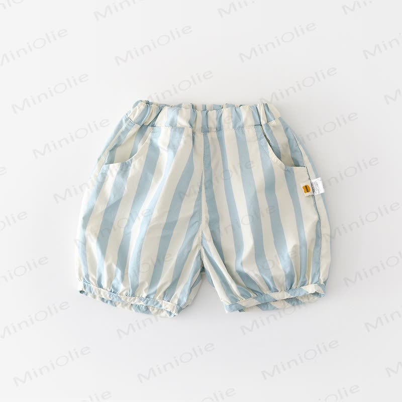 Baby Sommer Baumwoll- Shorts mit Streifen - Blau - 3-4J - image 2