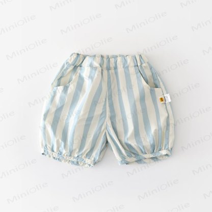 Baby Sommer Baumwoll- Shorts mit Streifen - Blau - 3-4J - image 2