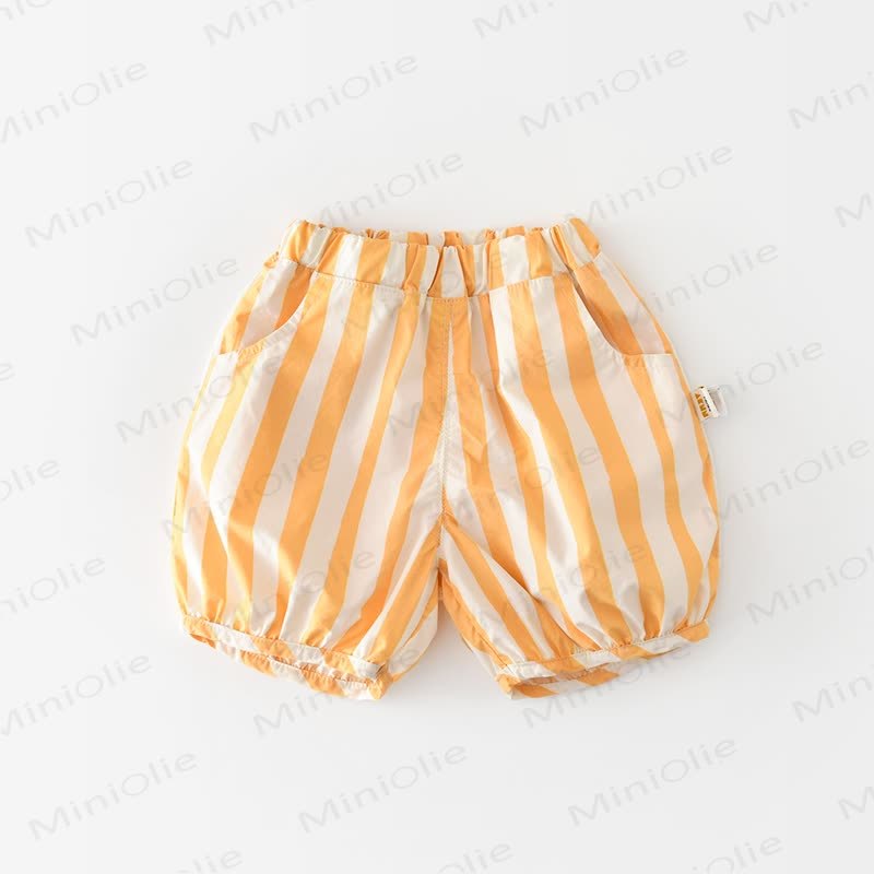 Baby Sommer Baumwoll- Shorts mit Streifen - Orange - 3-4J - image 3