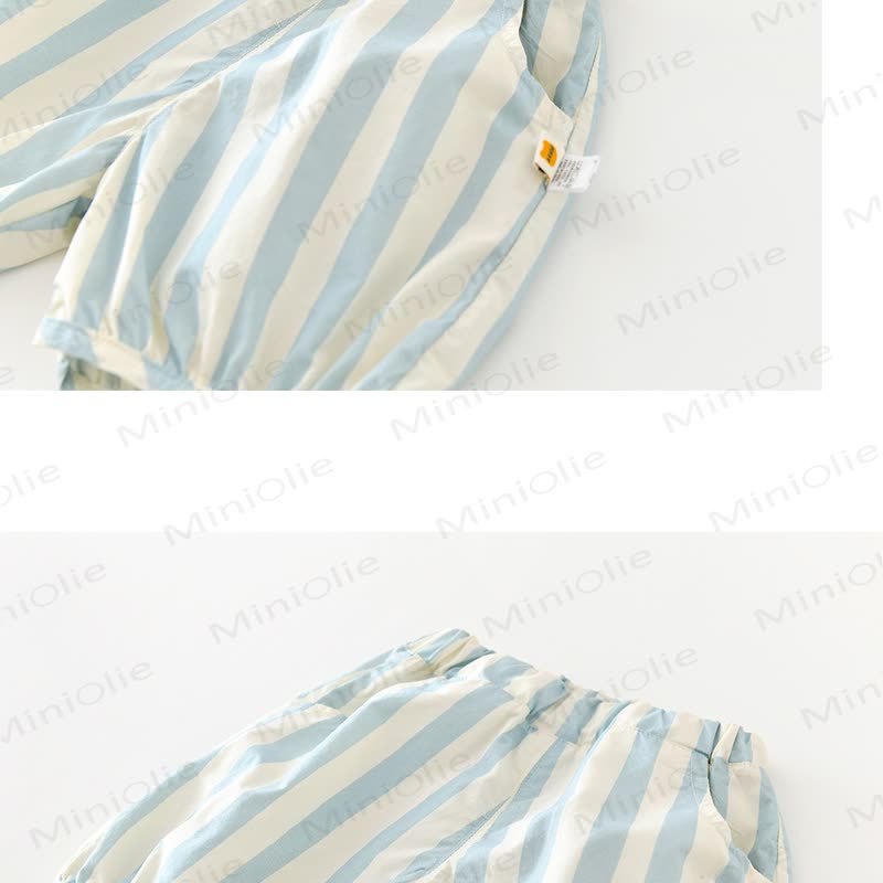Baby Sommer Baumwoll- Shorts mit Streifen - image 4