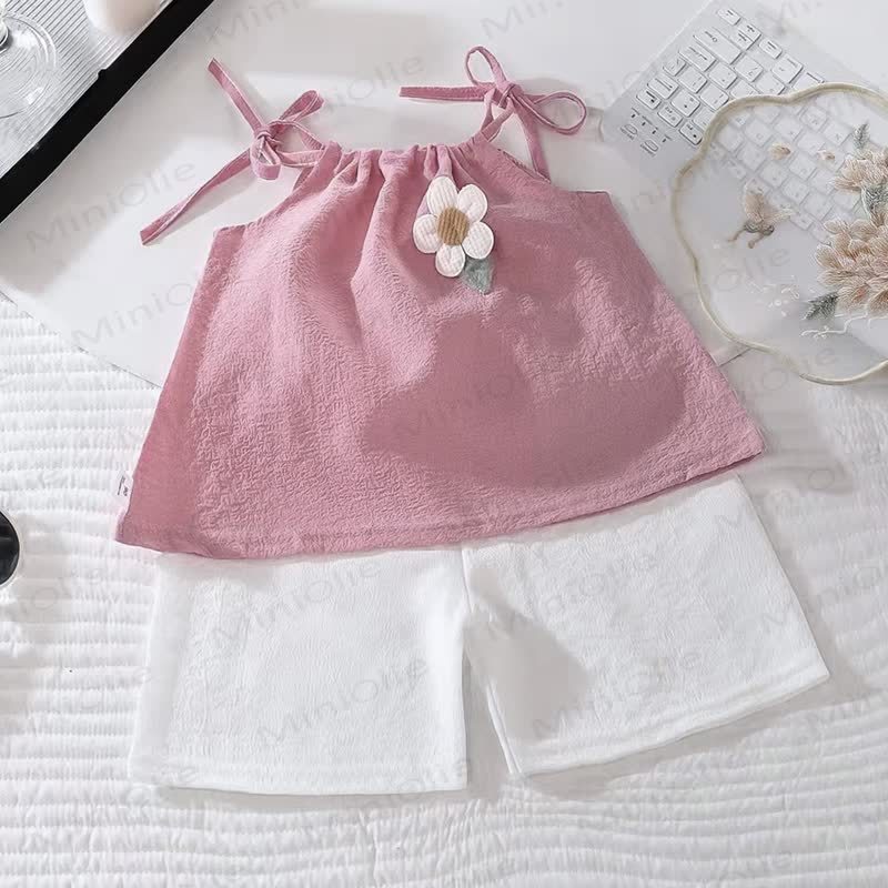 Set aus Tanktop und Shorts für Kleinkind-Mädchen im Cottage-Stil - Rosa - 8-9J - image 2
