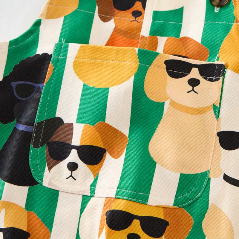 Baby Kleinkind Welpen Streifen Overalls  - image 7