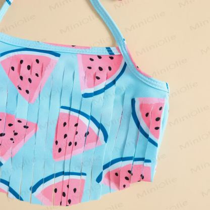 Baby Badeanzug mit Wassermelonenmotiv und Stirnband - image 5