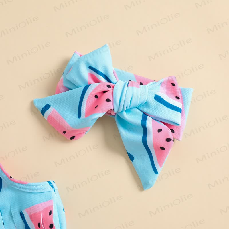 Baby Badeanzug mit Wassermelonenmotiv und Stirnband - image 9