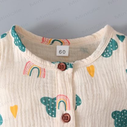 Baby Musselin- Strampler mit Kaktus/ Regenbogen - image 14