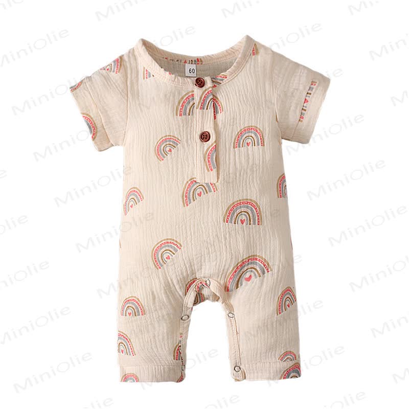 Baby Musselin- Strampler mit Kaktus/ Regenbogen - Beige Regenbogen - 2-3J - image 18