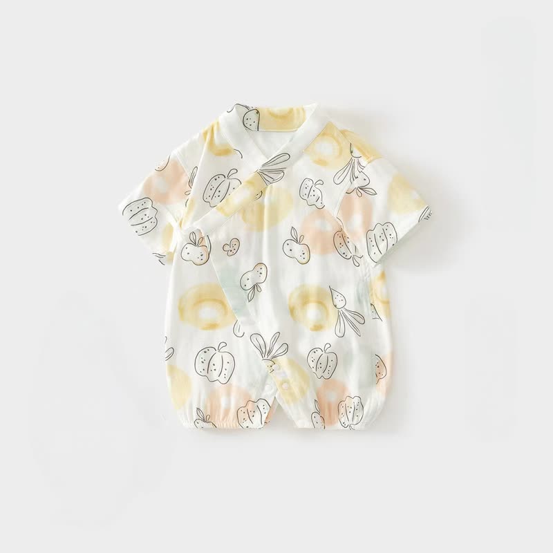 Baby Sommer Strampler mit weißem Obst /Gemüse-/Lebensmittelmotiv - Kürbis - 15-22M - image 2