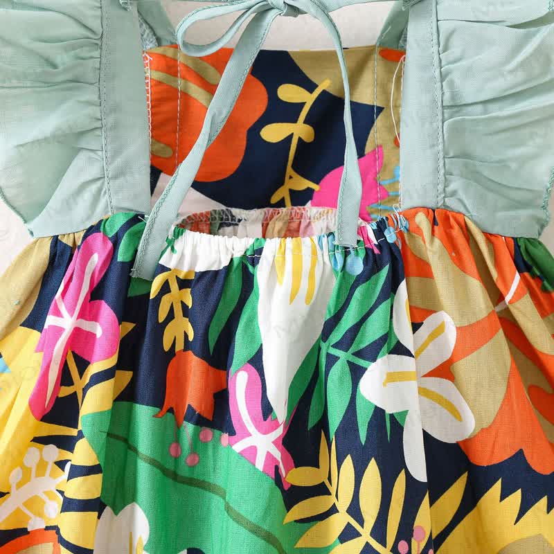 Kleinkind Kleid mit Blumenmuster für Blumen und Baby mit passender Hut - image 5