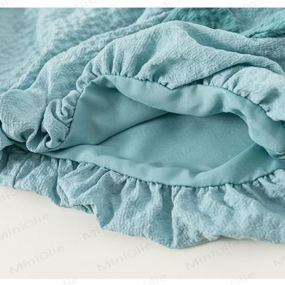Hellblau ärmelloses Spitze und Shorts Set für Kleinkind - image 3