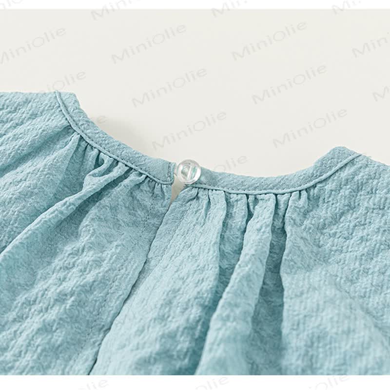 Hellblau ärmelloses Spitze und Shorts Set für Kleinkind - image 5