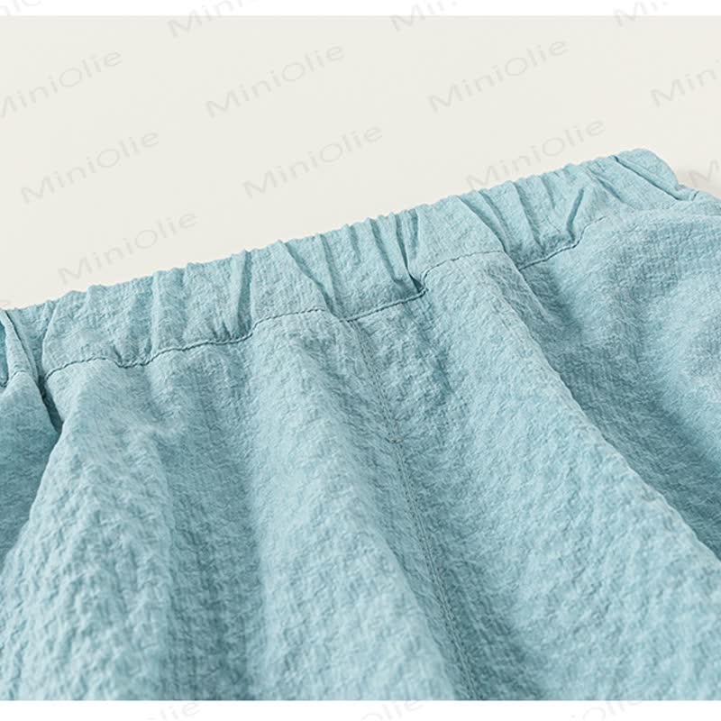 Hellblau ärmelloses Spitze und Shorts Set für Kleinkind - image 4