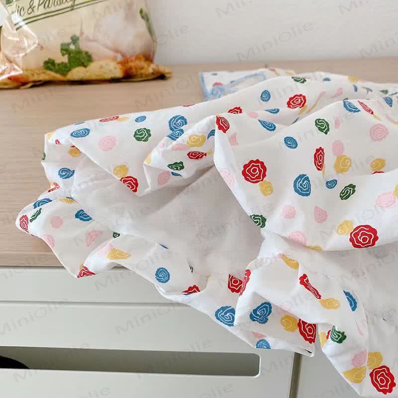 Weißes Kleid mit weißen Punktmuster für Baby und Kleinkinder - image 4