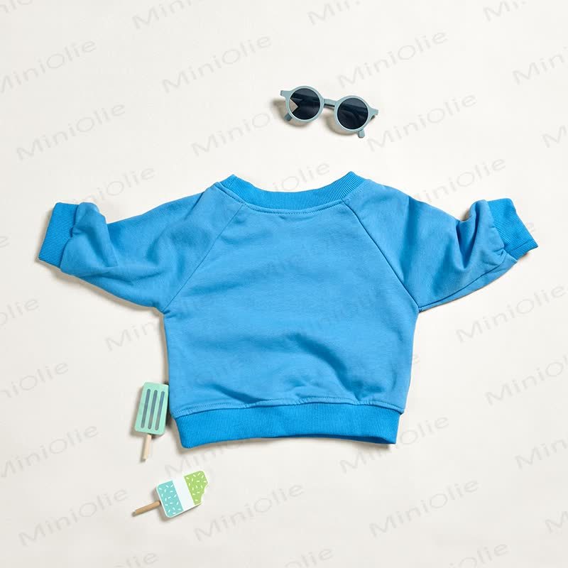 I LOVE BASEBALL, I'M ich gehört! Baby Kleinkind Blau Sweatshirt - image 2