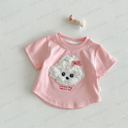 Baby Kleinkind -Mädchen- T-Stück -Shirt mit Tier oder Plaid Rock - Rosa - 4-5J - image 2