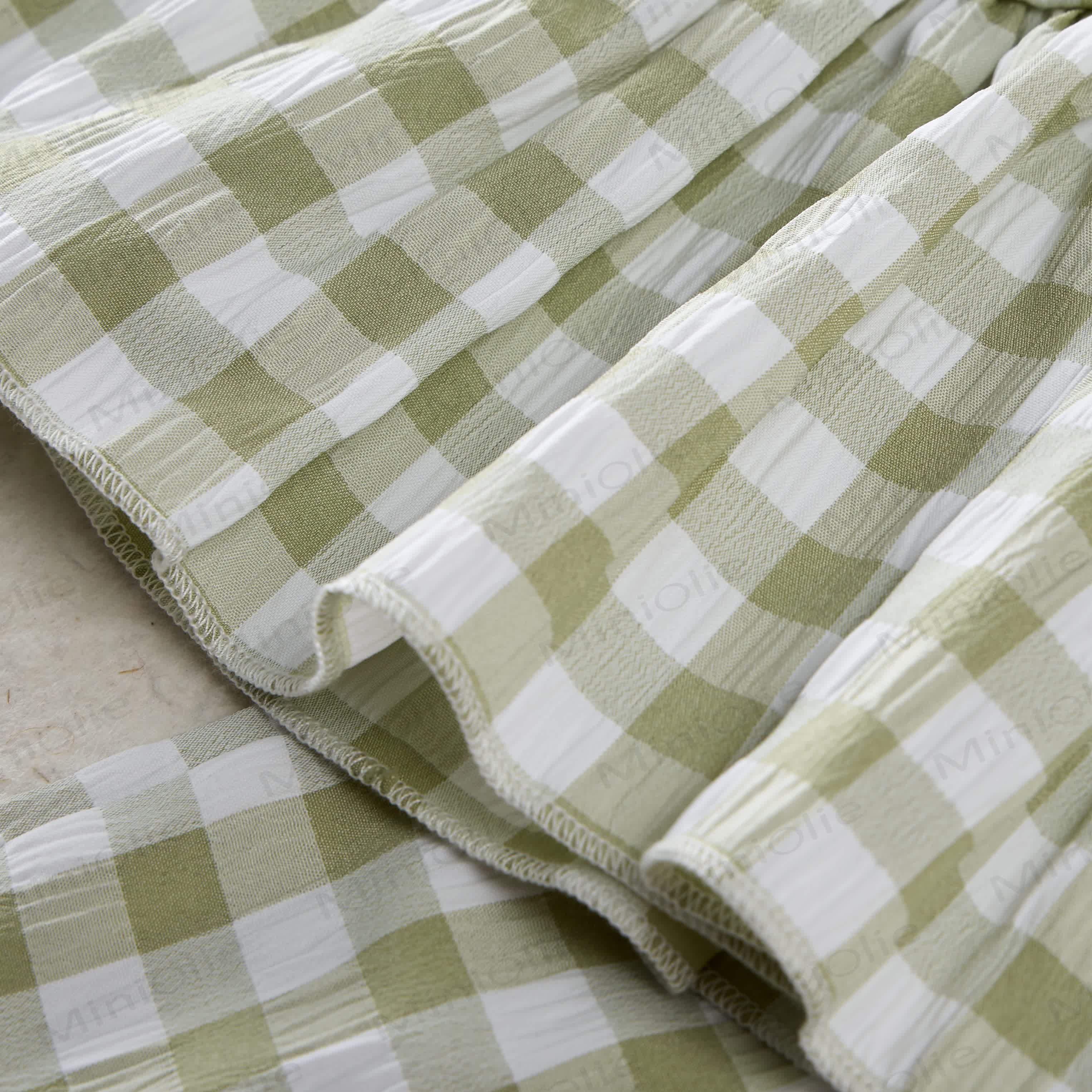 Grün Plaid, ärmelloses 2-teiliges Set für Baby Kleinkind - image 5