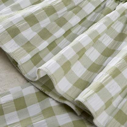 Grün Plaid, ärmelloses 2-teiliges Set für Baby Kleinkind - image 5