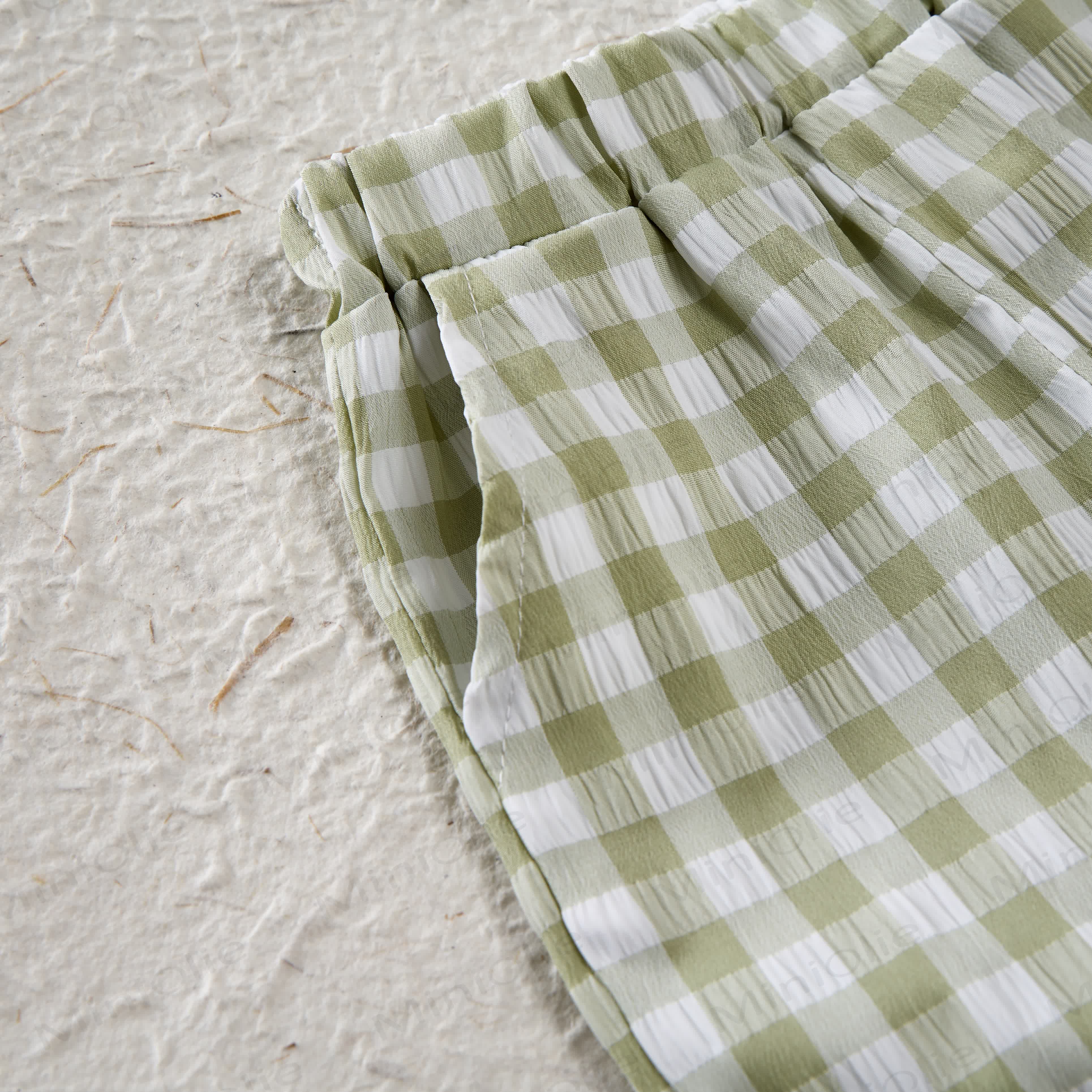 Grün Plaid, ärmelloses 2-teiliges Set für Baby Kleinkind - image 4