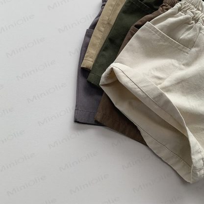 Sommer Shorts aus Baumwolle für Kleinkind , Einfarbig - image 8