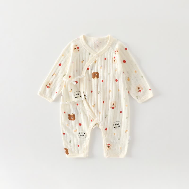 Weißer Baby Baumwoll- Strampler - Obst - 3-6M - image 5