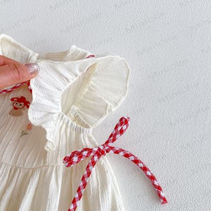 Tanktop mit Schleife oder ärmelloses Kleid oder Plaid Hose für Baby und Kleinkind - image 6