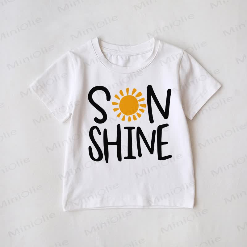 YOU ARE MY SUNSHINE/SUNSHINE Familien Passende T-Shirt - Weiß - Baby T-Shirt: 3-5J - image 2