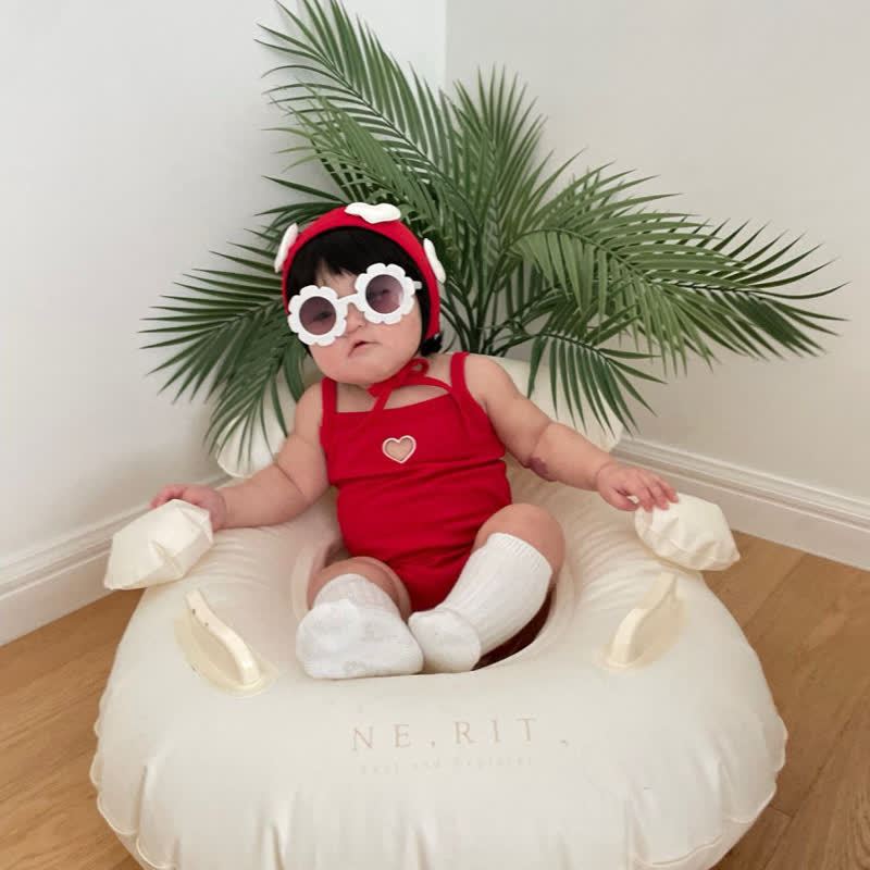 Baby Badeanzug mit Herz und Hut - image 6