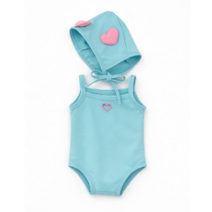Baby Badeanzug mit Herz und Hut - Blau - 2-3J - image 3