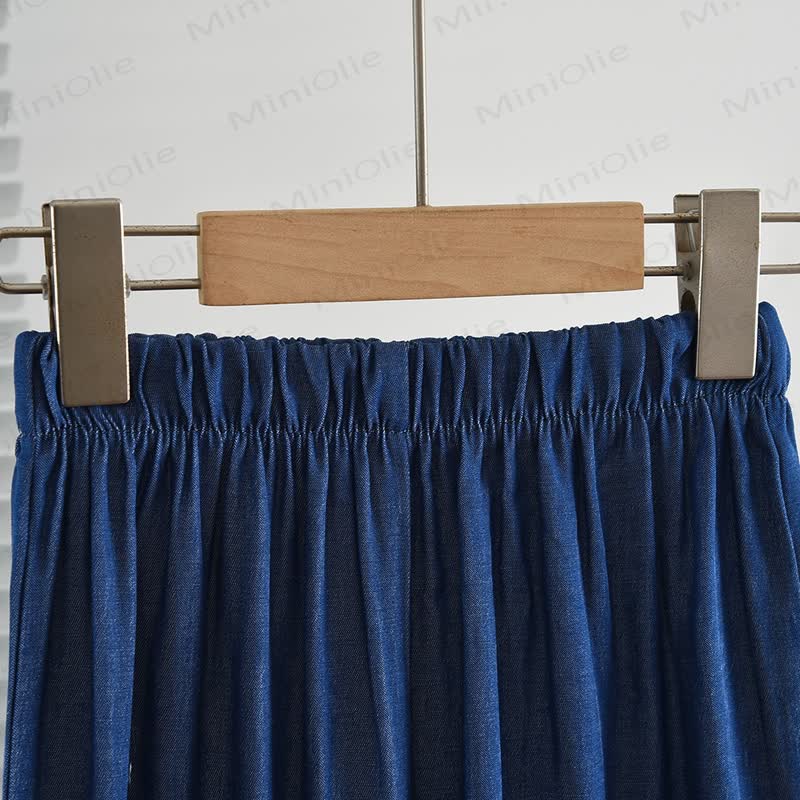 Set aus ärmellosem Spitze und Hose in Uni- Marineblau für Kleinkind-Mädchen - image 4