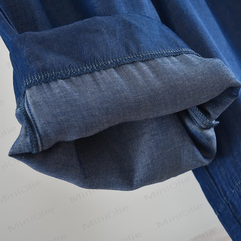 Set aus ärmellosem Spitze und Hose in Uni- Marineblau für Kleinkind-Mädchen - image 5